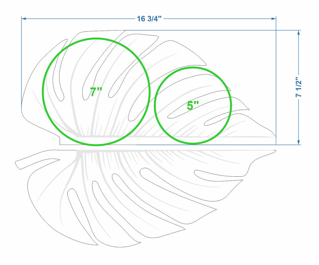 Monstera Leaf Shelf - 17"