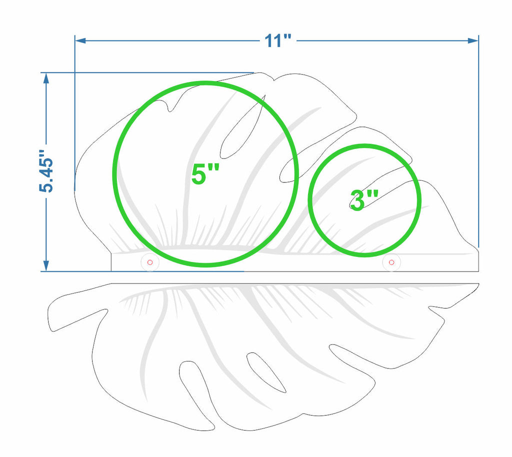 Monstera Leaf Shelf - 12"